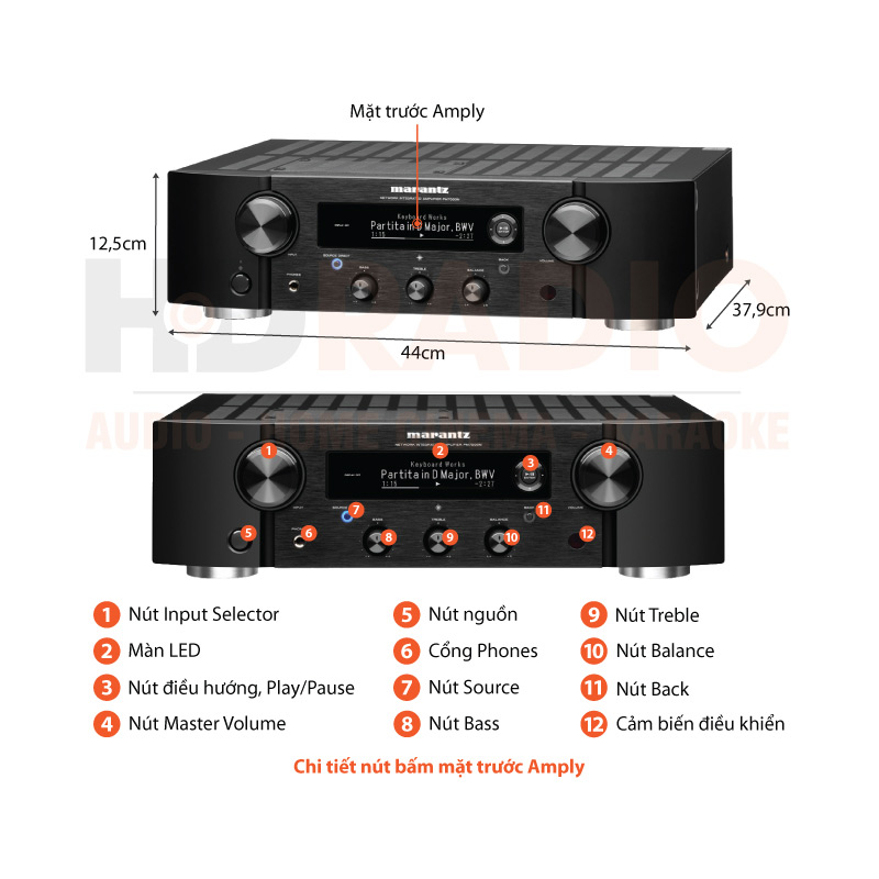 Chú thích amply Marantz PM7000N
