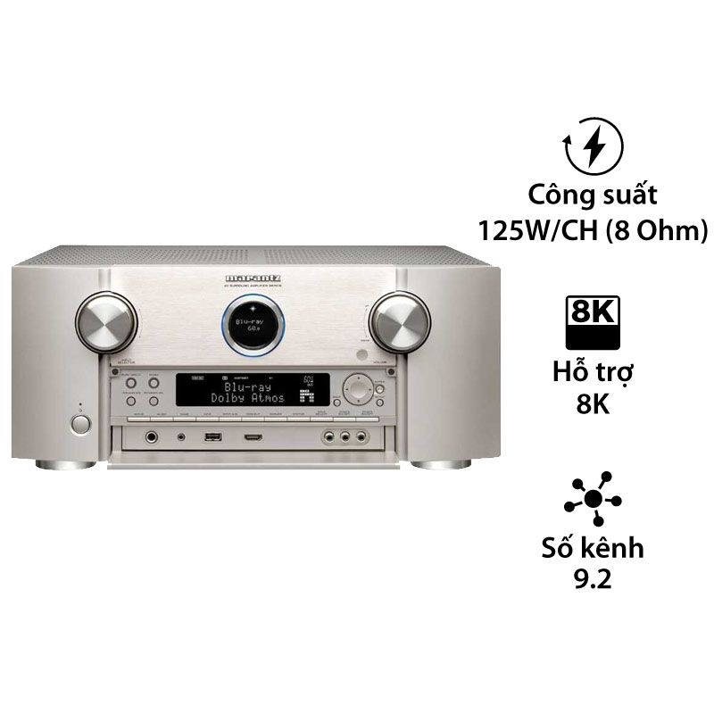 Amply Marantz SR7015, 8K, 9.2 Kênh, 125W/CH, Bluetoot