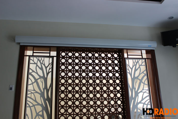 Biến phòng khách thành phòng chiếu phim gia đình A Dũng Biệt Thự Cầu Tó - Hà Nội - Hình 2