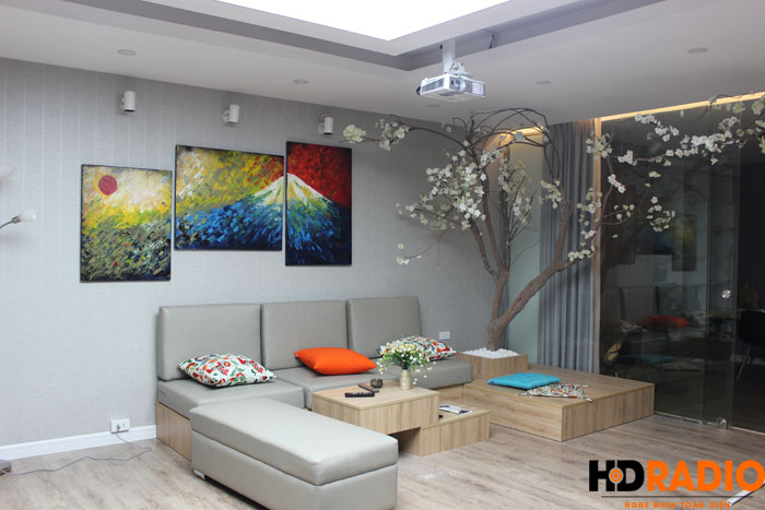 Lắp đặt phòng chiếu phim gia đình A Vũ Láng Hạ - Hình 3