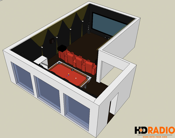 Lắp đặt phòng chiếu phim gia đình A Tuấn Anh - TP Vinh, Nghệ An - Hình 1