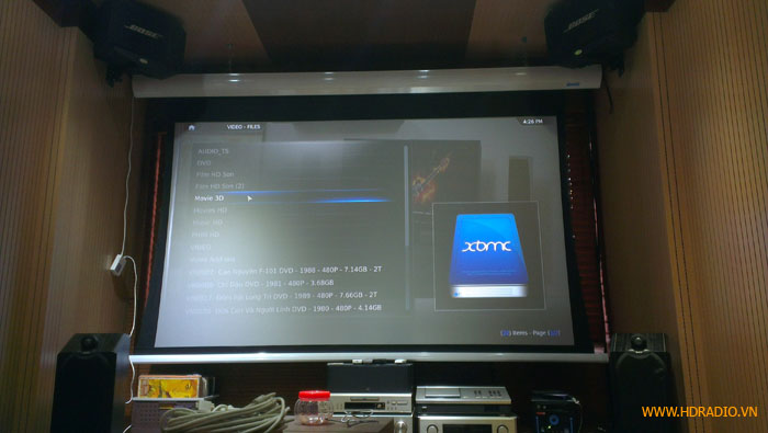 Lắp đặt phòng chiếu phim gia đình phố nguyễn an ninh - Hà Nội