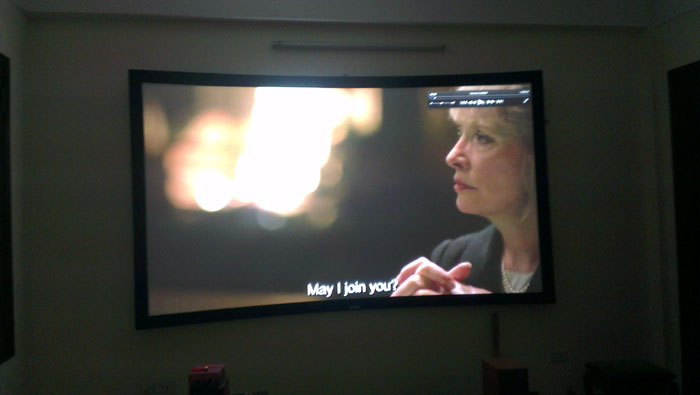 Lắp đặt Phòng chiếu phim 3D gia đình - BenQ MH680 kết hợp màn cong 120 inch