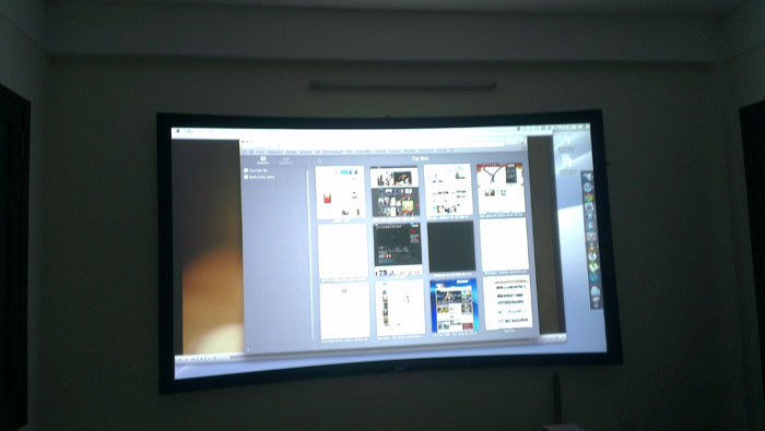 Lắp đặt Phòng chiếu phim 3D gia đình - BenQ MH680 kết hợp màn cong 120 inch