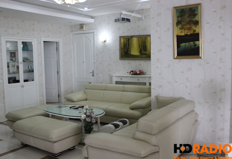 Góc chụp toàn cảnh phòng khách dùng để giải trí