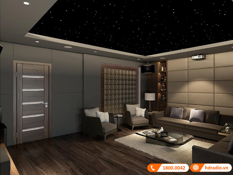 Thiết kế phòng chiếu phim gia đình anh Dũng Green Bay