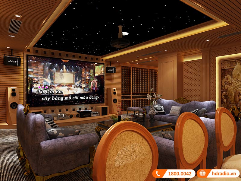 Thiết kế phòng chiếu phim gia đình anh Khảm Vinhomes Hải Phòng