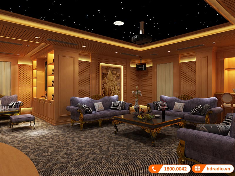 Thiết kế phòng chiếu phim gia đình anh Khảm Vinhomes Hải Phòng