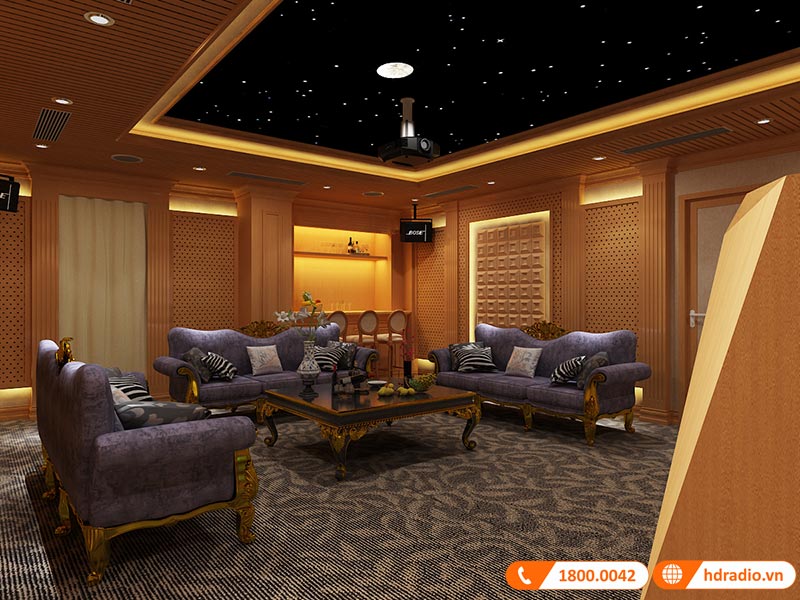 Thiết kế phòng chiếu phim gia đình anh Khảm Vinhomes Hải Phòng