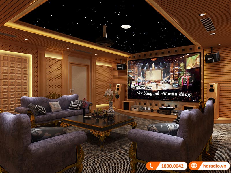 Thiết kế phòng chiếu phim gia đình anh Khảm Vinhomes Hải Phòng