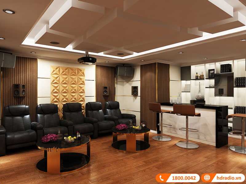 Thiết kế phòng chiếu phim gia đình biệt thự Green Pearl 378 Minh Khai