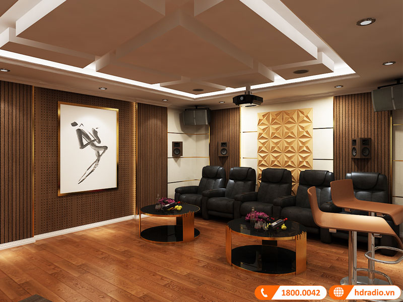 Thiết kế phòng chiếu phim gia đình biệt thự Green Pearl 378 Minh Khai