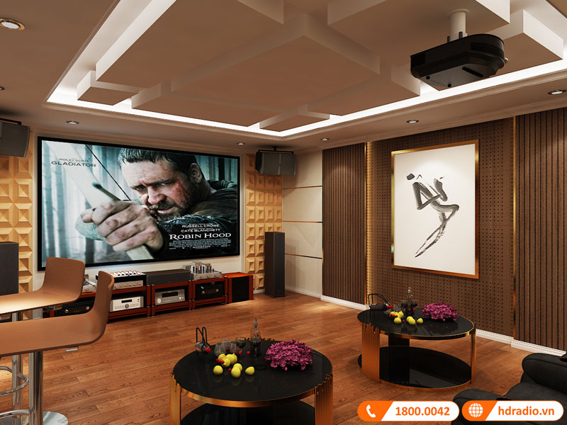 Thiết kế phòng chiếu phim gia đình biệt thự Green Pearl 378 Minh Khai