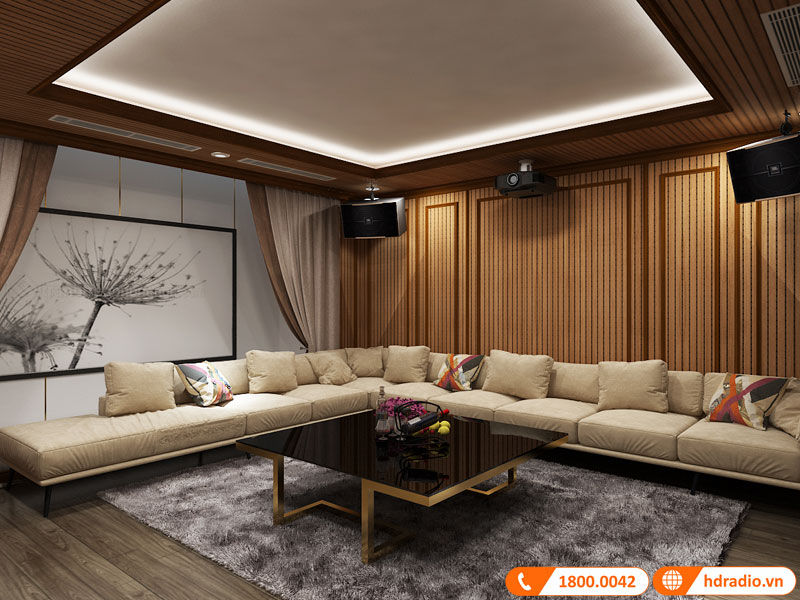 Thiết kế phòng chiếu phim gia đình chị Huệ Green Bay