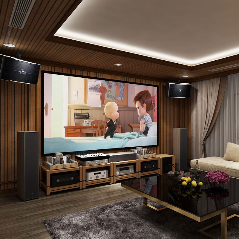 Thiết kế phòng chiếu phim gia đình chị Huệ Green Bay