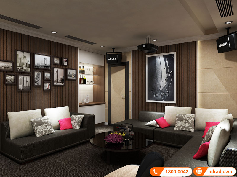 Thiết kế phòng chiếu phim gia đình chị Oanh Green Bay