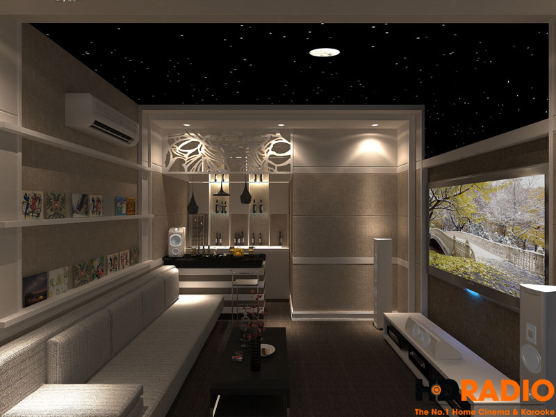 Mẫu phòng chiếu phim gia đình đơn giản - hình 6