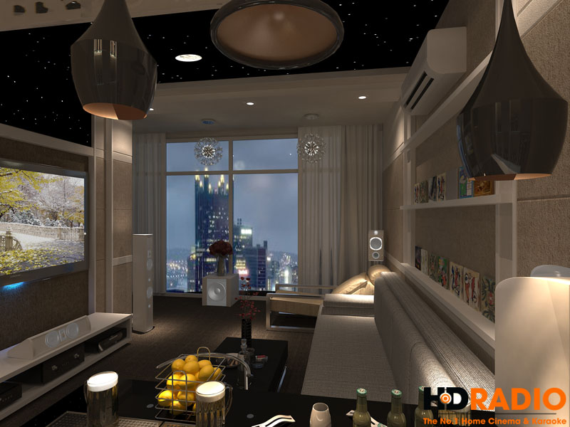 Mẫu phòng chiếu phim gia đình đơn giản - hình 8