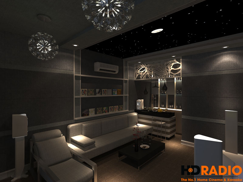 Thiết kế phòng chiếu phim gia đình đơn giản - Hình 3