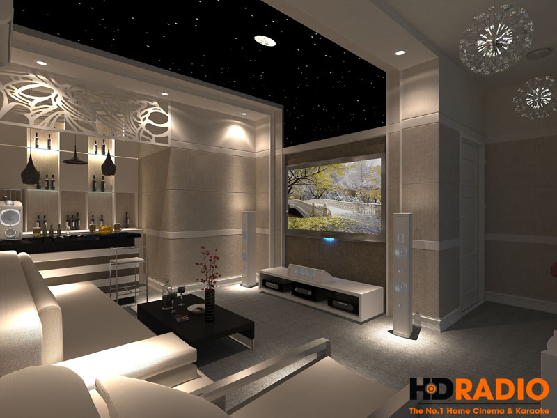 Mẫu phòng chiếu phim gia đình cơ bản - Hình 3