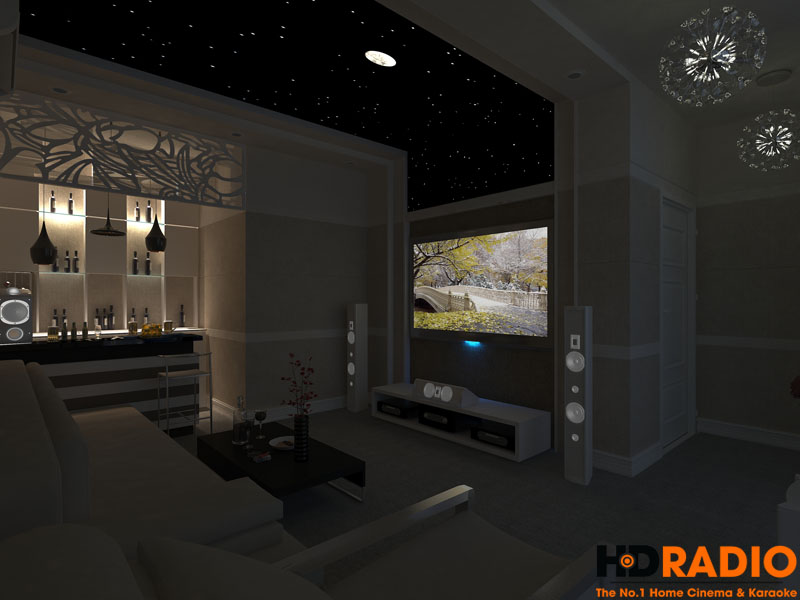 Mẫu phòng chiếu phim gia đình cơ bản - Hình 7