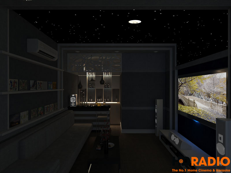 Thiết kế phòng chiếu phim gia đình đơn giản - Hình 6