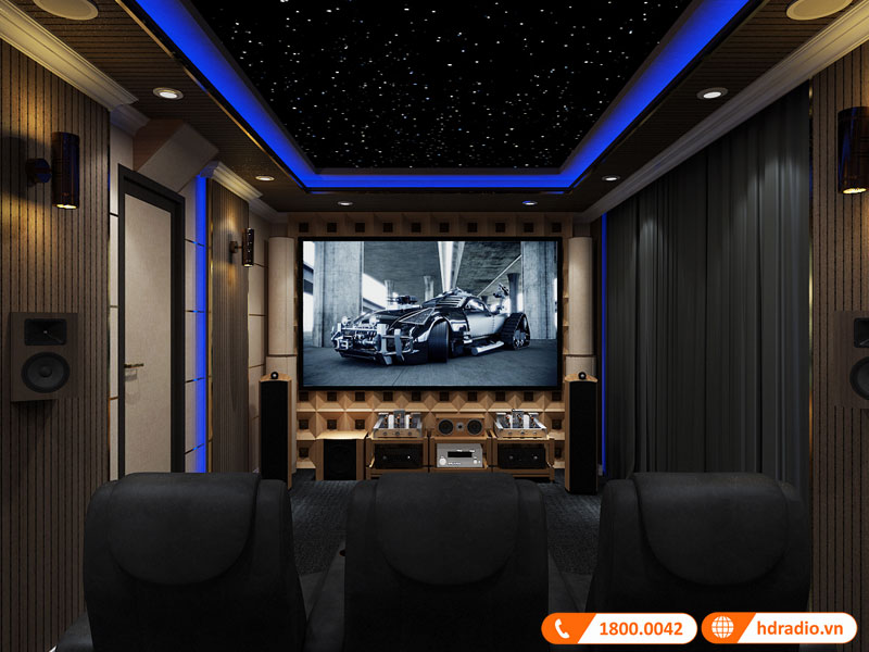 Thiết kế phòng chiếu phim gia đình anh Văn Park City