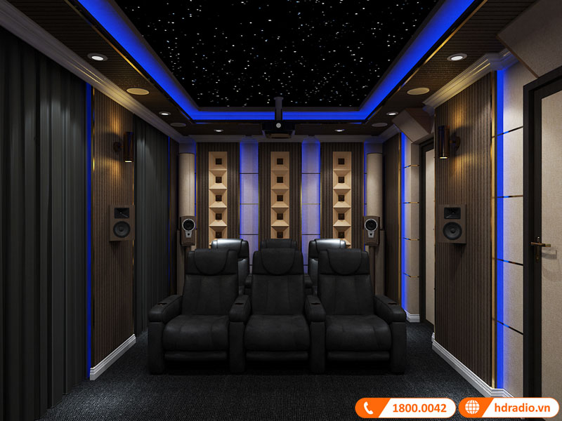 Thiết kế phòng chiếu phim gia đình anh Văn Park City