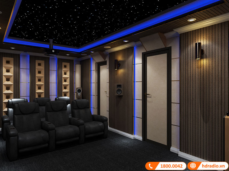 Thiết kế phòng chiếu phim gia đình anh Văn Park City