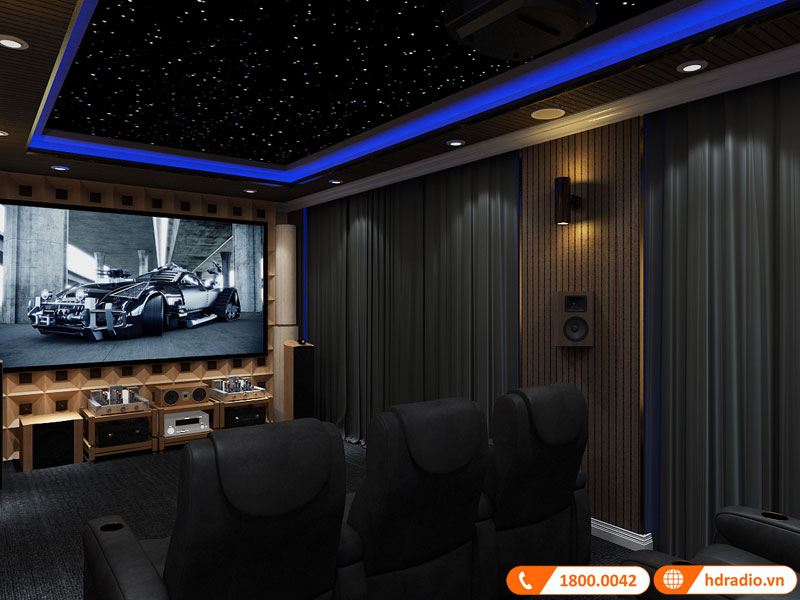 Thiết kế phòng chiếu phim gia đình anh Văn Park City