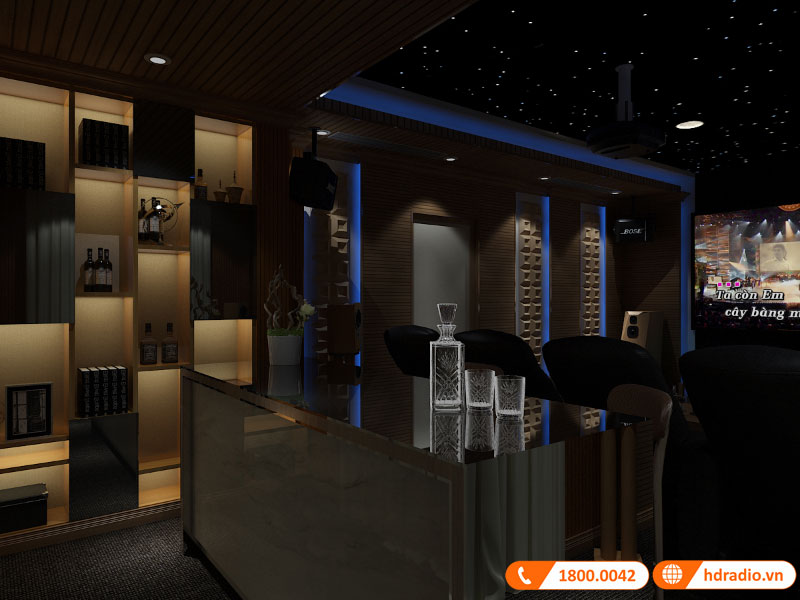 Thiết kết phòng chiếu phim gia đình anh Trung Splendora