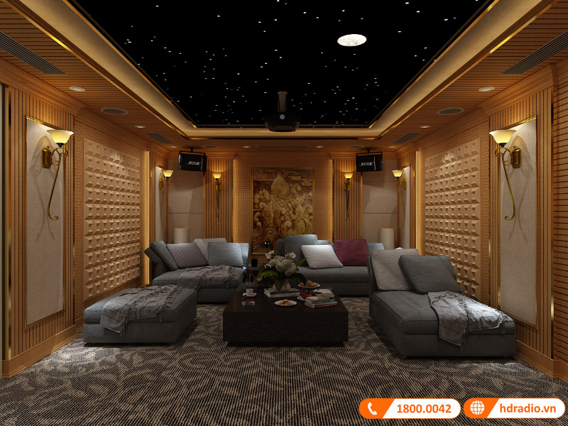 Thiết kết phòng chiếu phim gia đình anh Khanh Greenbay Thiết kết phòng chiếu phim gia đình anh Khanh Greenbay