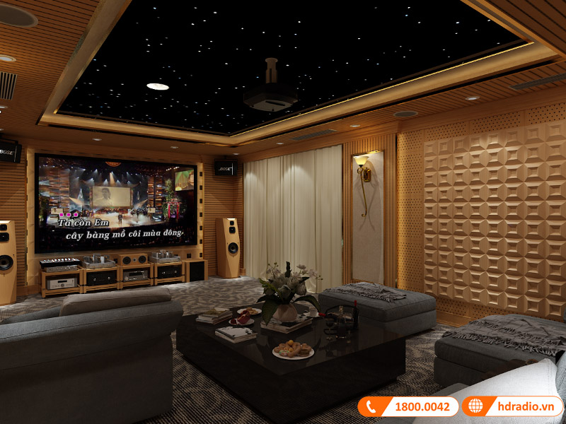 Thiết kết phòng chiếu phim gia đình anh Khanh Greenbay Thiết kết phòng chiếu phim gia đình anh Khanh Greenbay