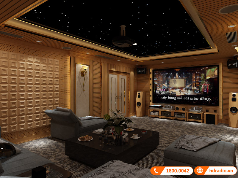 Thiết kết phòng chiếu phim gia đình anh Khanh Greenbay Thiết kết phòng chiếu phim gia đình anh Khanh Greenbay