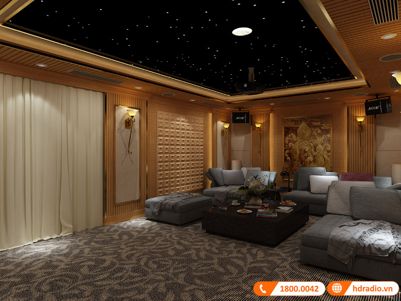 Thiết kết phòng chiếu phim gia đình anh Khanh Greenbay Thiết kết phòng chiếu phim gia đình anh Khanh Greenbay