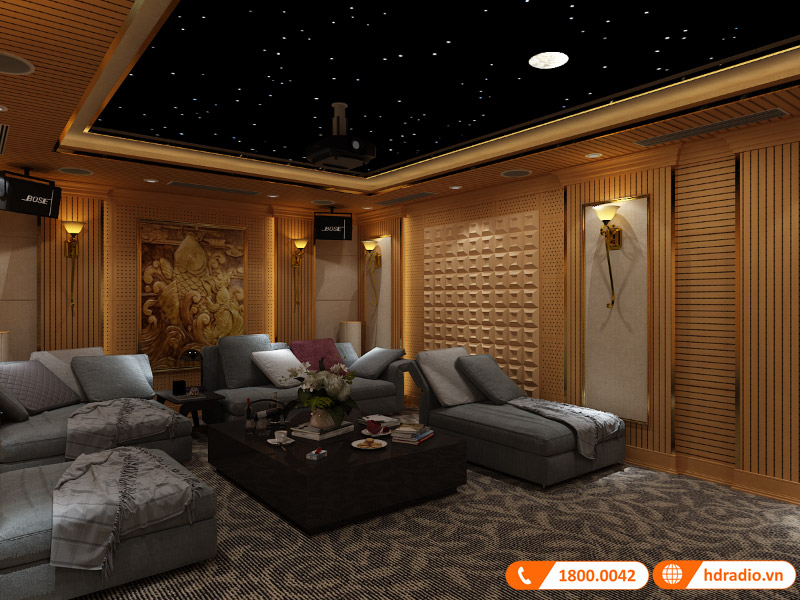 Thiết kết phòng chiếu phim gia đình anh Khanh Greenbay Thiết kết phòng chiếu phim gia đình anh Khanh Greenbay