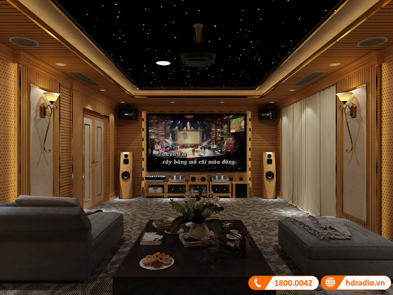 Thiết kết phòng chiếu phim gia đình anh Khanh Greenbay Thiết kết phòng chiếu phim gia đình anh Khanh Greenbay