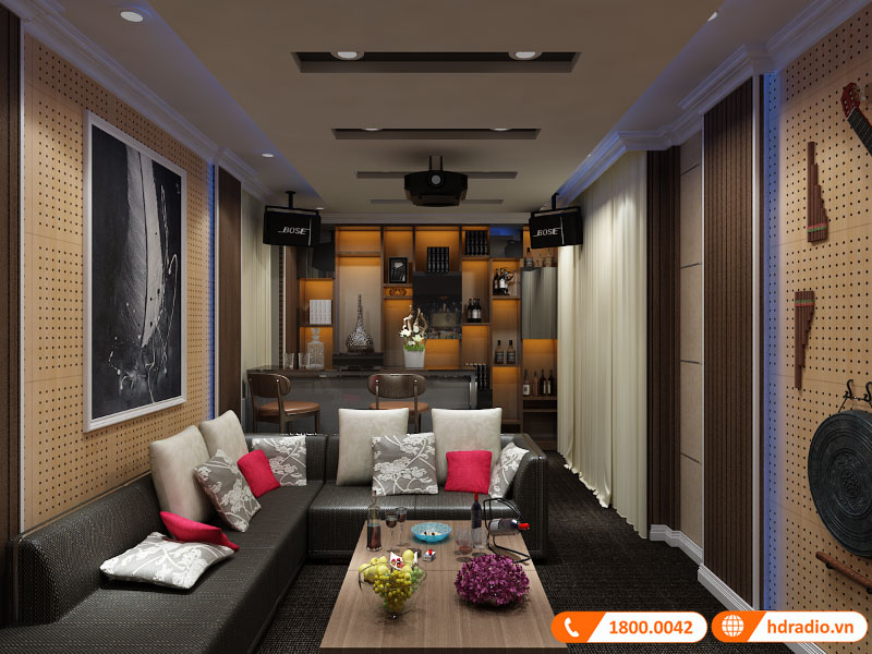 Thiết kết phòng chiếu phim gia đình anh Sơn Quảng Nam