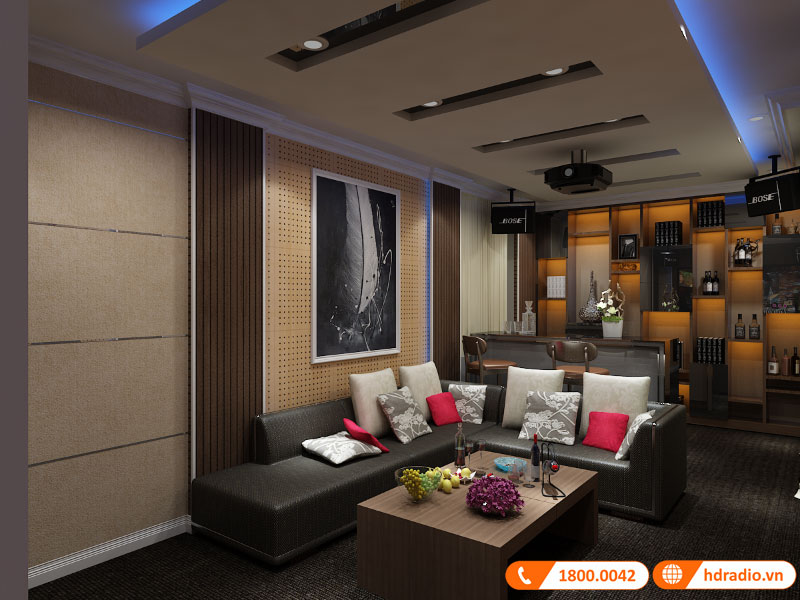 Thiết kết phòng chiếu phim gia đình anh Sơn Quảng Nam