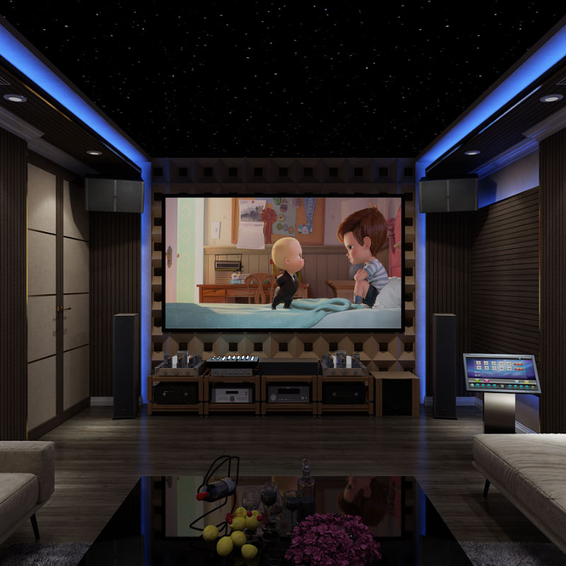 Thiết kế phòng chiếu phim gia đình anh Thắng Vinhomes Reverside