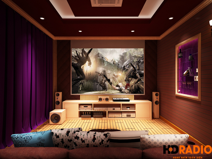Thiết kế phòng chiếu phim khu biệt thự vinhomes