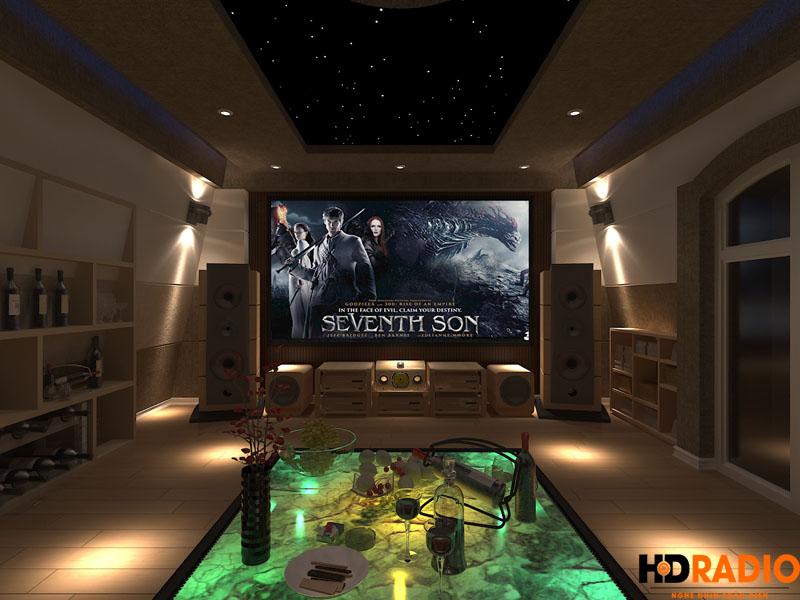 Thiết kế phòng chiếu phim gia đình biệt thự việt hưng hà nội