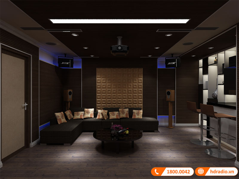 Thiết kế phòng chiếu phim gia đình chú Thái Vinhome Reverside-2