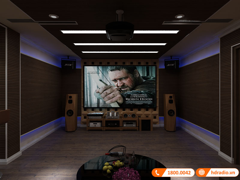 Thiết kế phòng chiếu phim gia đình chú Thái Vinhome Reverside-3