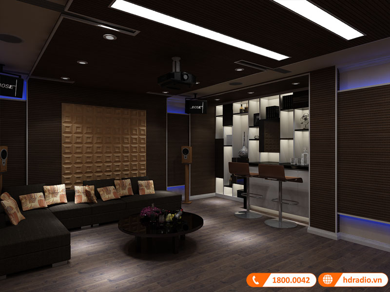 Thiết kế phòng chiếu phim gia đình chú Thái Vinhome Reverside-5