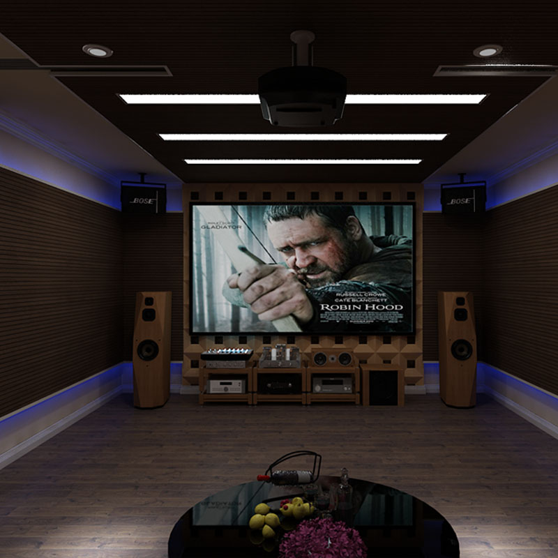 Thiết kế phòng chiếu phim gia đình chú Thái Vinhome Reverside