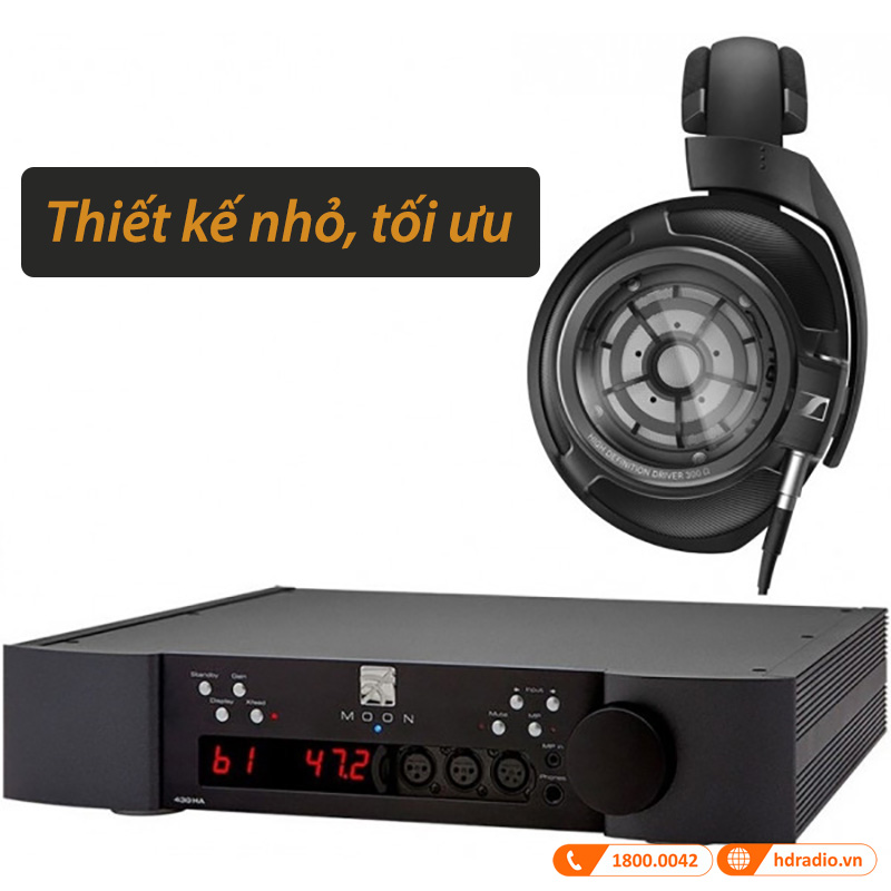 thiết kế nhỏ gọn của DAC Moon Neo 430HA D3