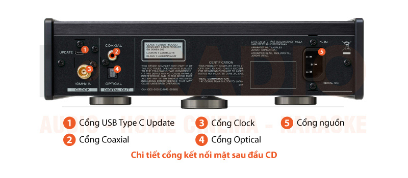 Chú thích Đầu CD TEAC PD 505T Chú thích Đầu CD TEAC PD 505T