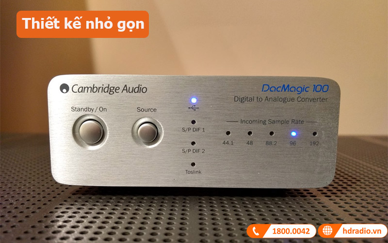 DAC + Headamp Cambridge Audio DacMagic 100 thiết kế nhỏ gọn 
