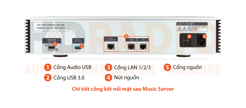 Music server Aurender ACS10 chú thích